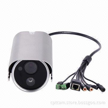 H.264 300K Pixels Wired Waterproof IP Camera with 30m IR-Cut, Android/iPhone Mobile View, SD Slot